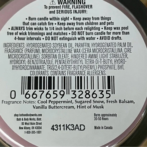 Bath & Body Works Twisted Peppermint Single Wick Candles- 2 count - Picture 6 of 6